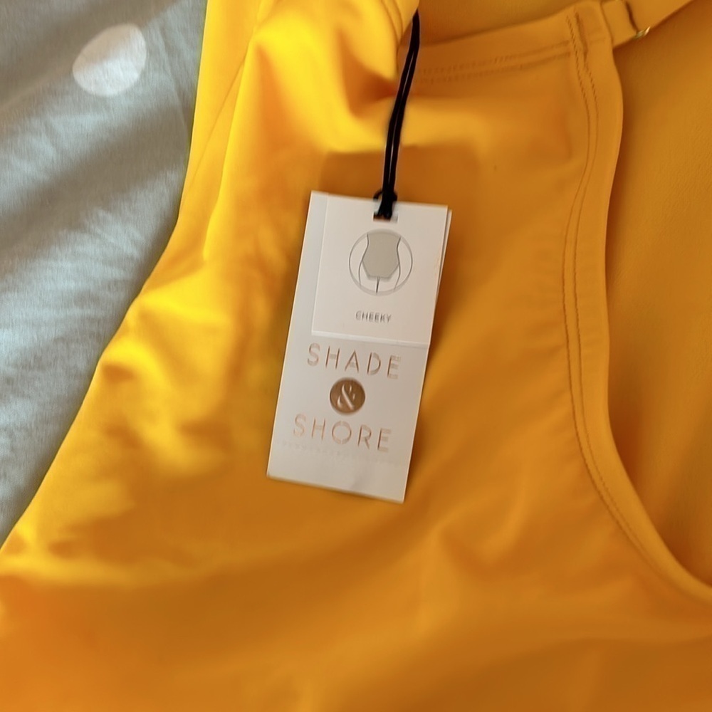 NWT Shade & Shore Yellow One Piece Swimsuit - Picture 4 of 5